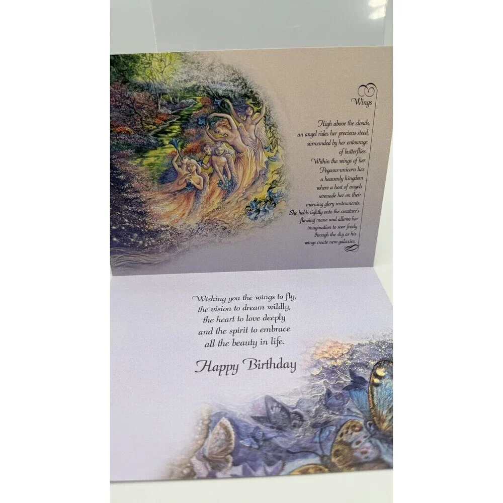 3x Josephine Wall Enchanted Universe Fairy BDay Cards Leanin' Tree + BONUS card